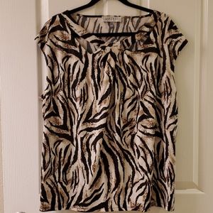 Lined animal print tank